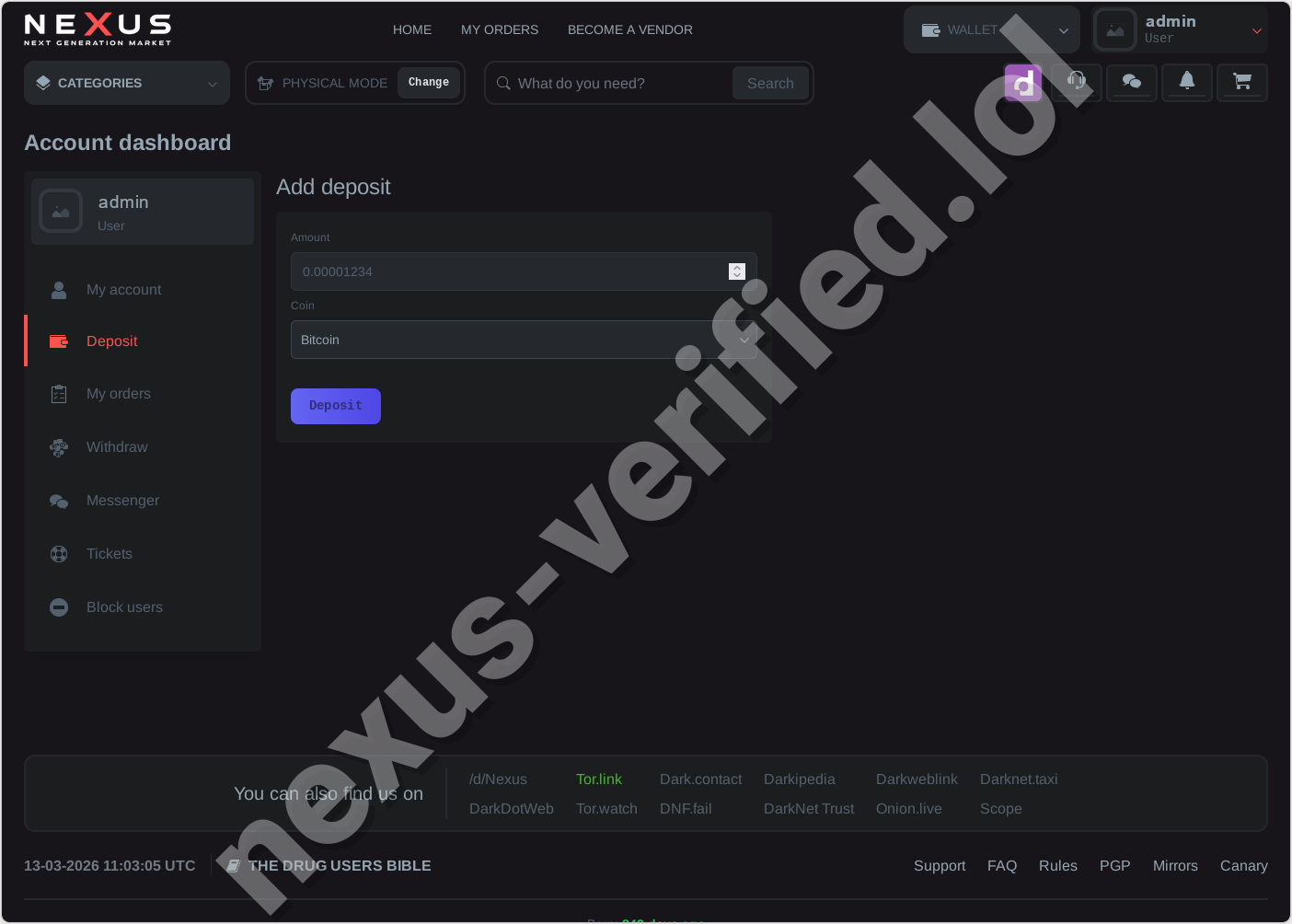 Nexus Monero Wallet - Deposit to Nexus Darknet Market